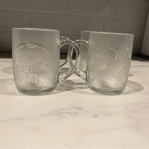 Set of 4 Vintage Coca Cola / Coke Mugs / Cups